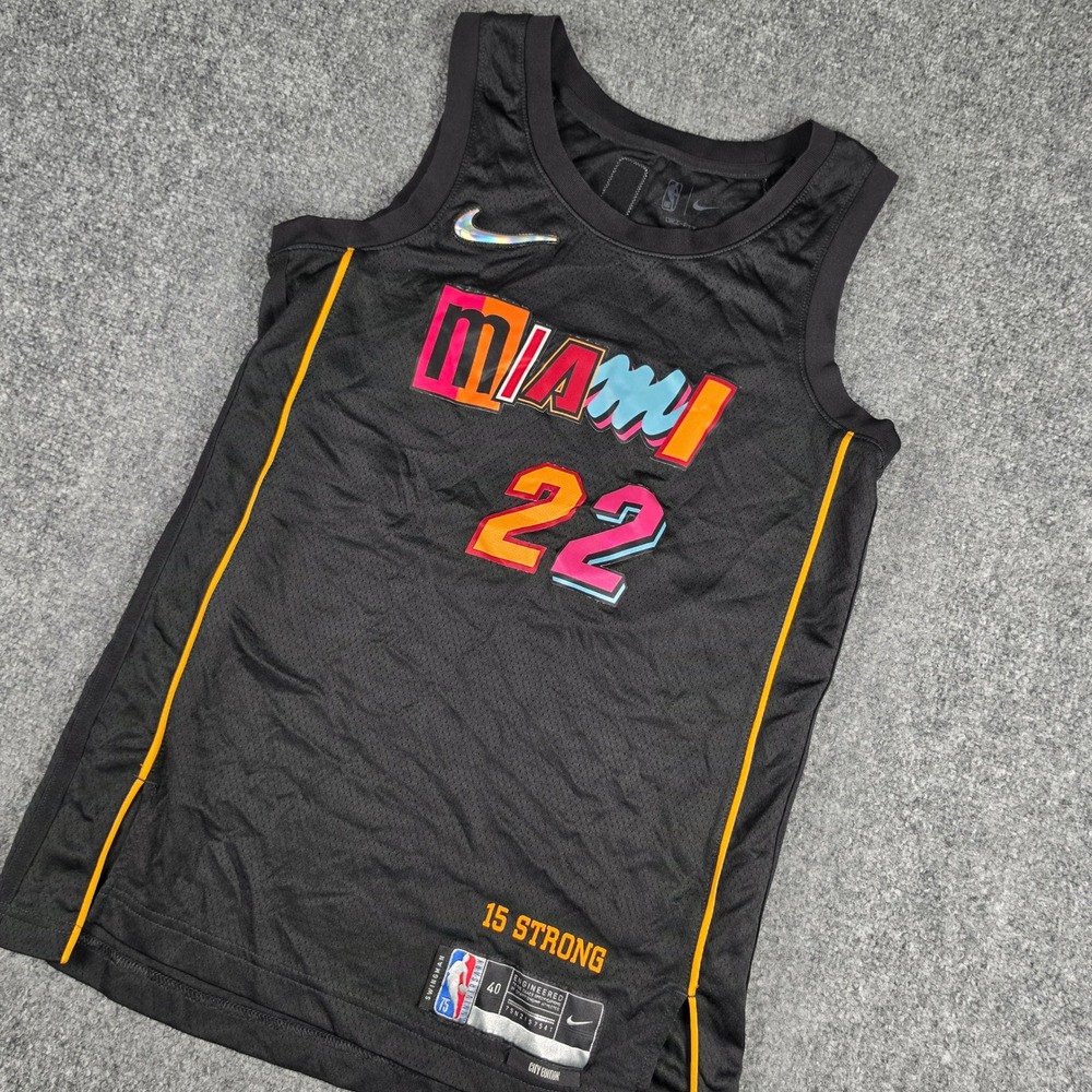 Nike‎ Miami Heat Jersey Mens S Black Jimmy Butler 22 City Edition DB4034-010